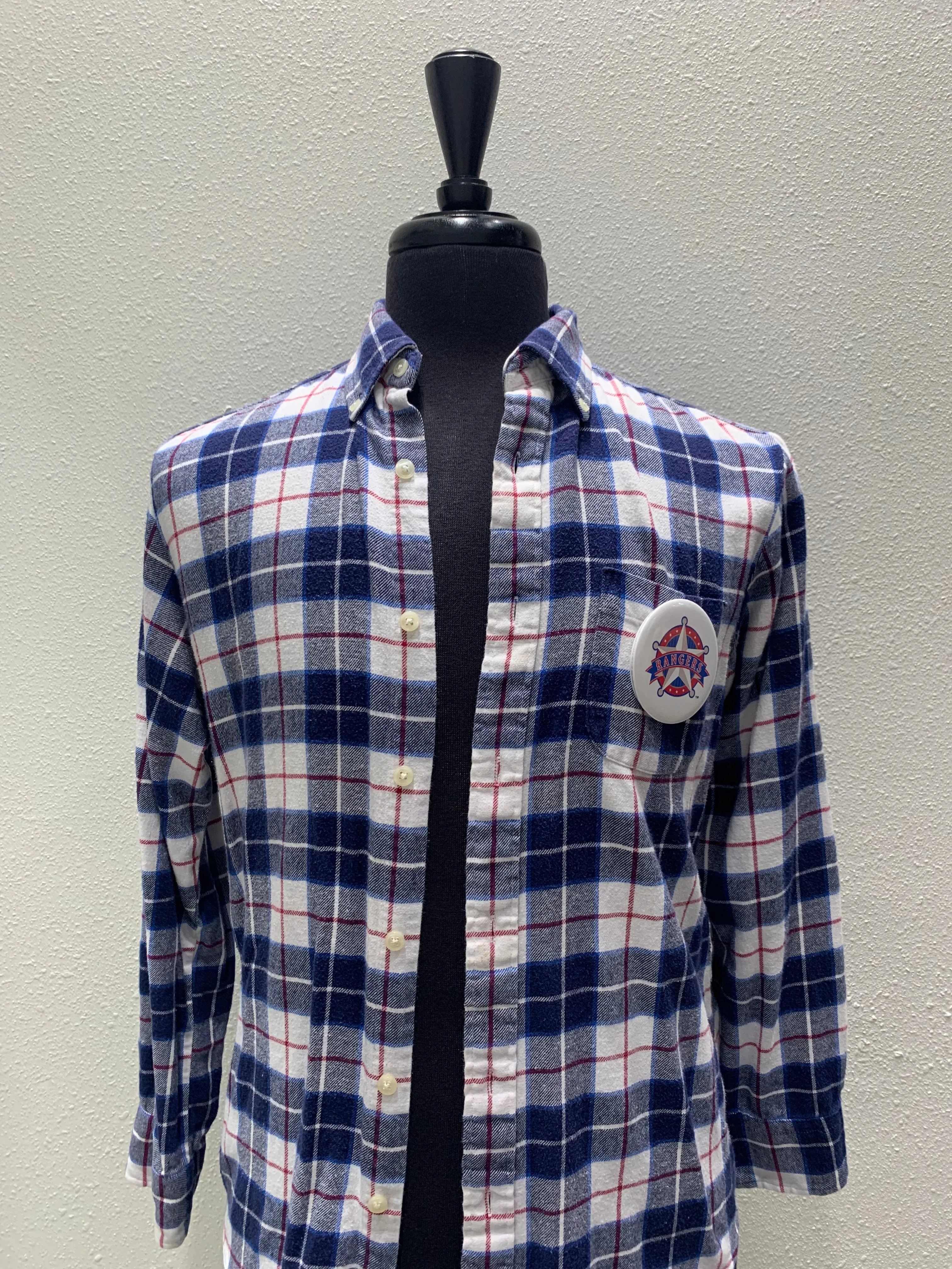 Vintage Repurposed Texas Rangers Flannel