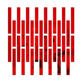 Wall1ders 30 Pcs Mirror Wall Stickers Striped Design Mirror Art Tile Decal Decoration DIY Self Adhesive Wall Line Border Acrylic Mirror for Home Living Room Bedroom Décor - (Red)