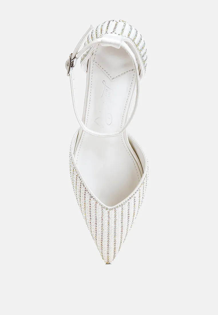 Wanda Pearls & Sequins Embellished Stiletto Sandals