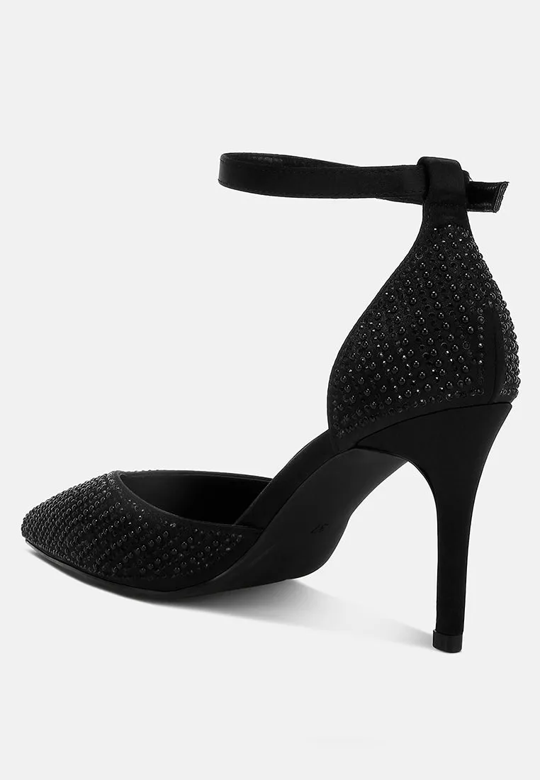 Wanda Pearls & Sequins Embellished Stiletto Sandals