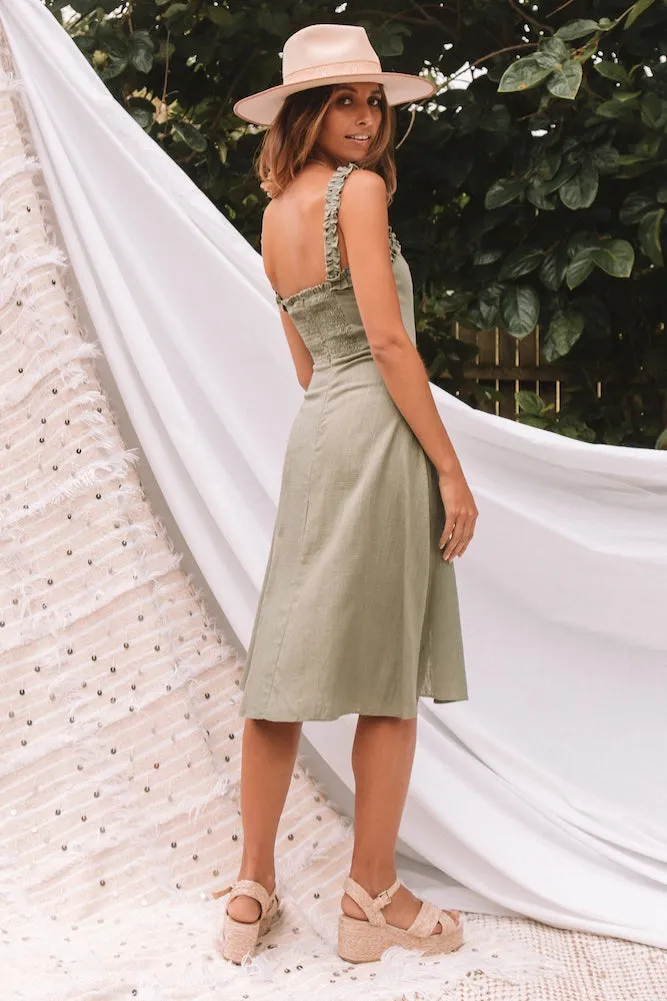 Wandermere Midi Dress Olive