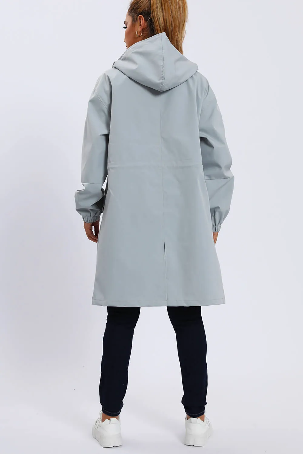 Water Resistant Windbreaker Hooded Coat