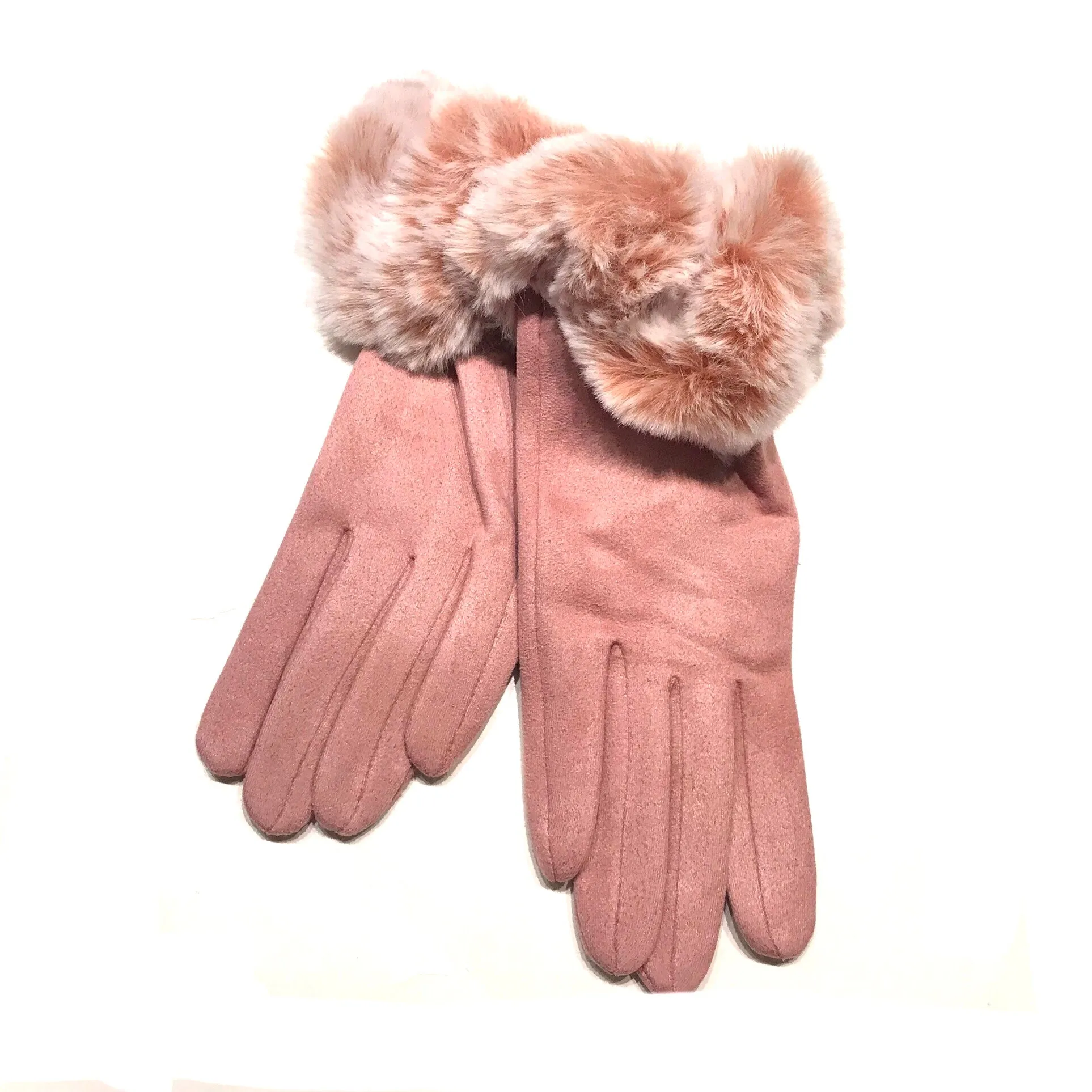 Wavy Fur Cuff Gloves