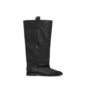 Western Wide Slouchy Flat Tubu Boots