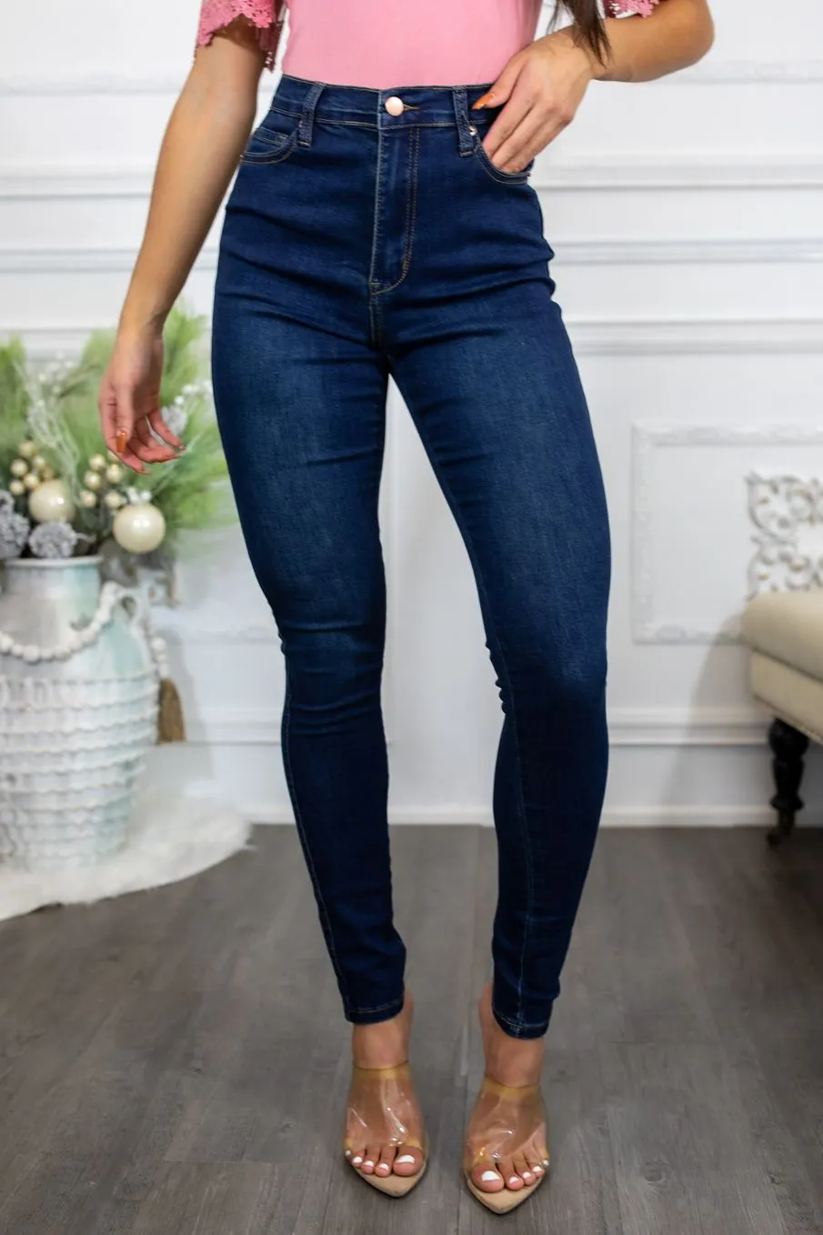 What You Want High Waisted Extreme Stretch Skinny Jeans