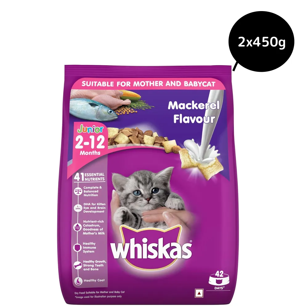 Whiskas Mackerel Flavour Dry Food for Mother and Baby Cat