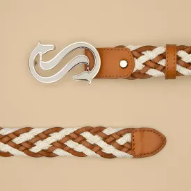 White Braided Belt