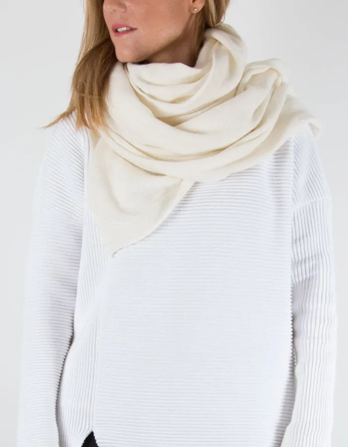 White Cashmere Mix Scarf