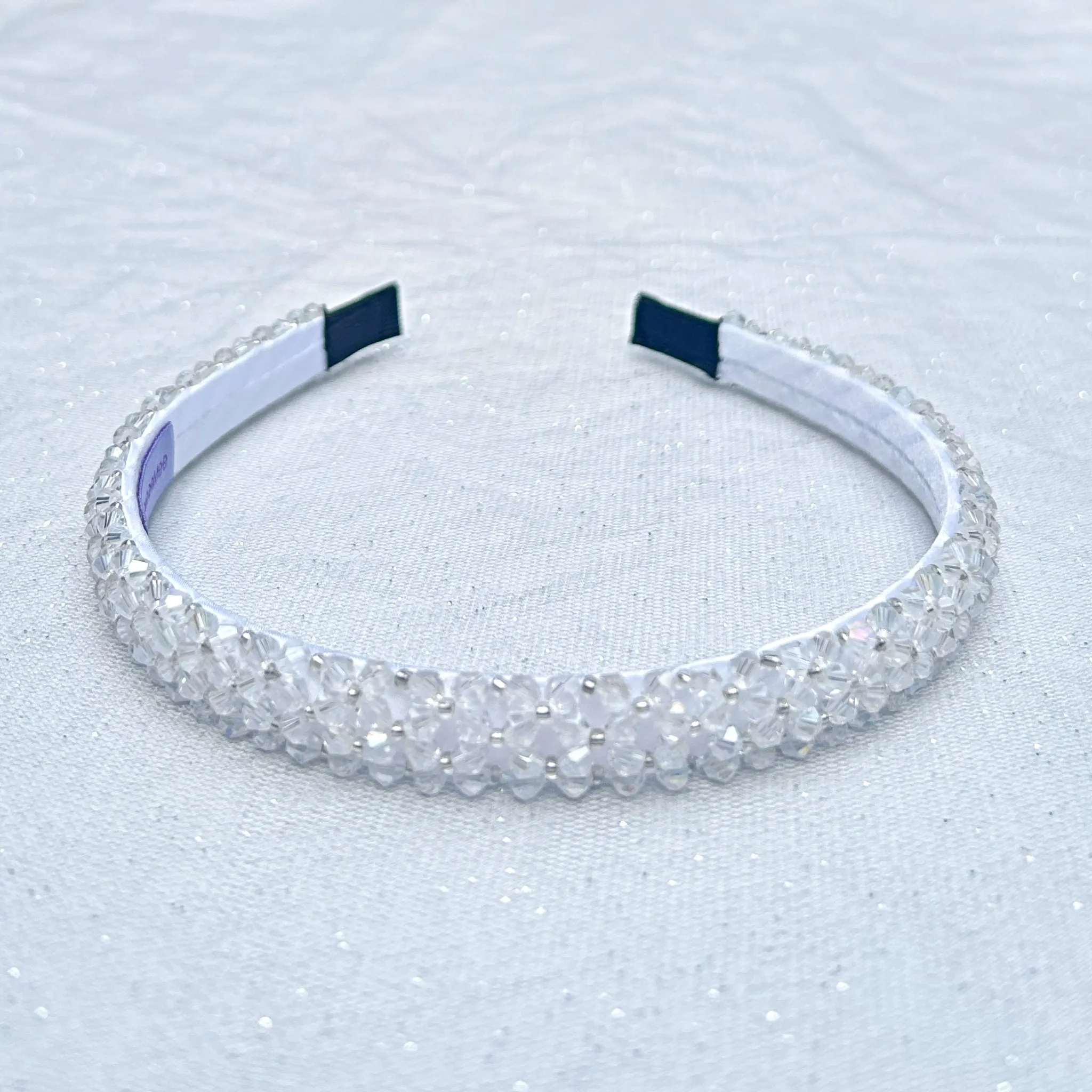 White Headband Thin Headband Sparkly