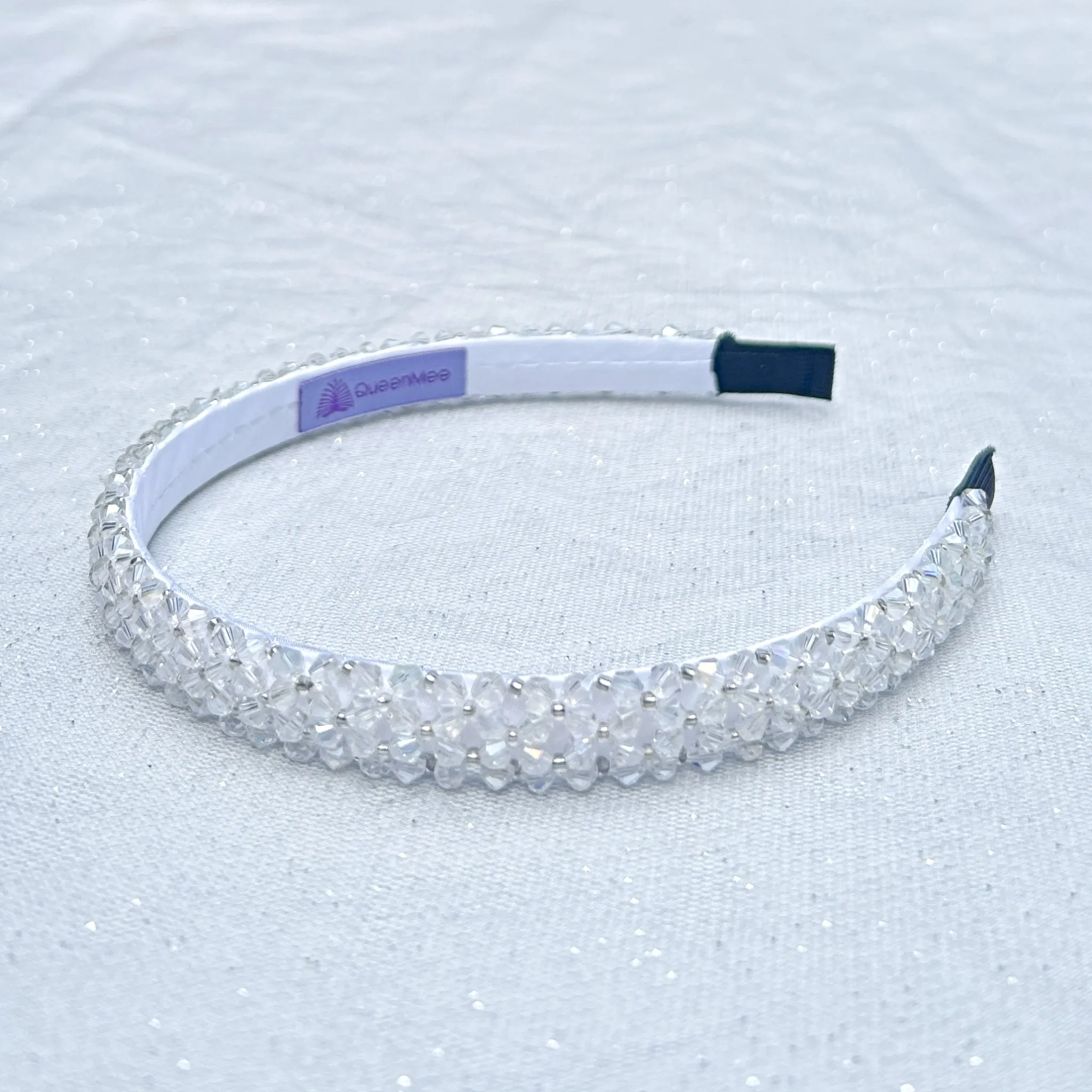 White Headband Thin Headband Sparkly