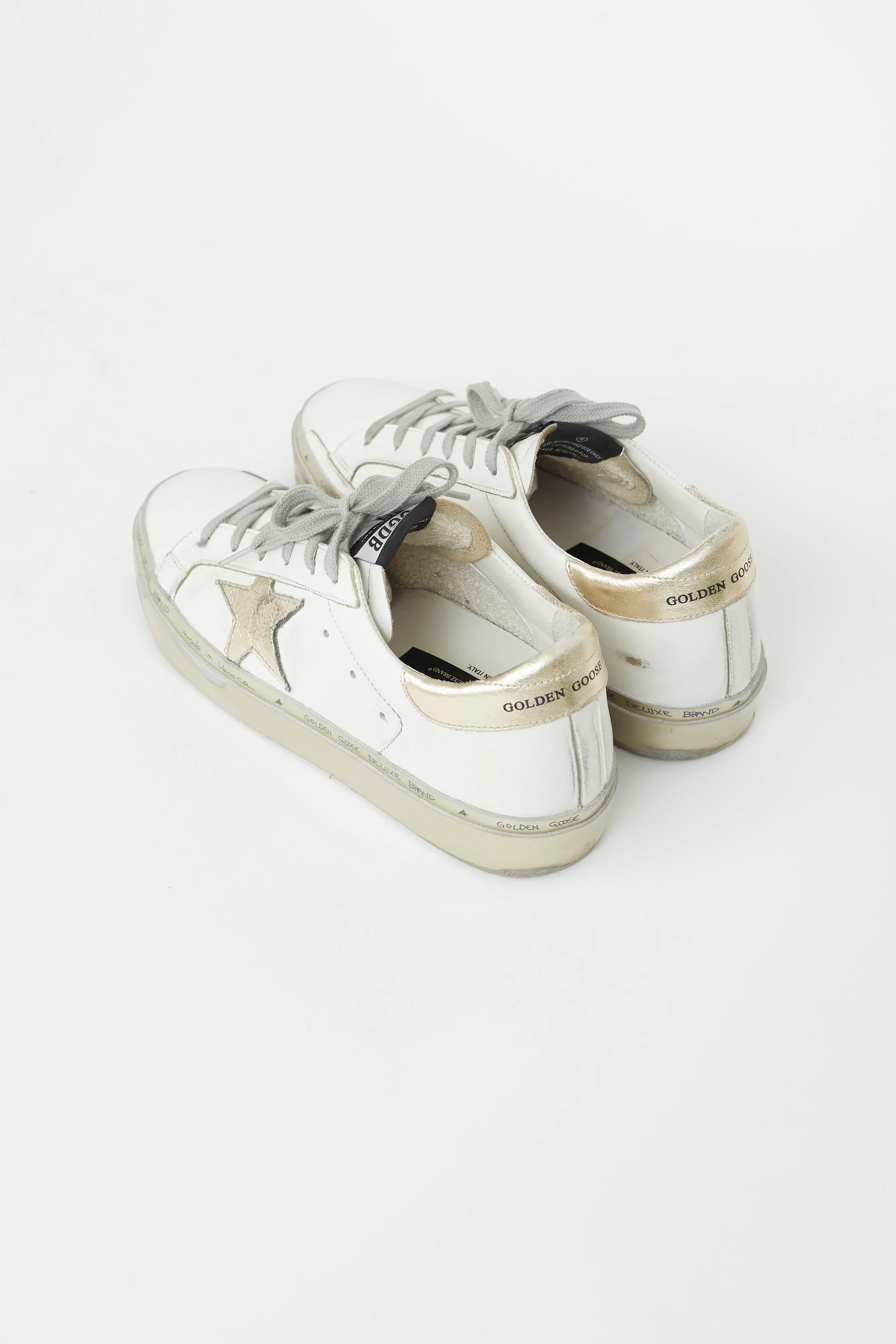 White Leather Hi Star Platform Sneaker