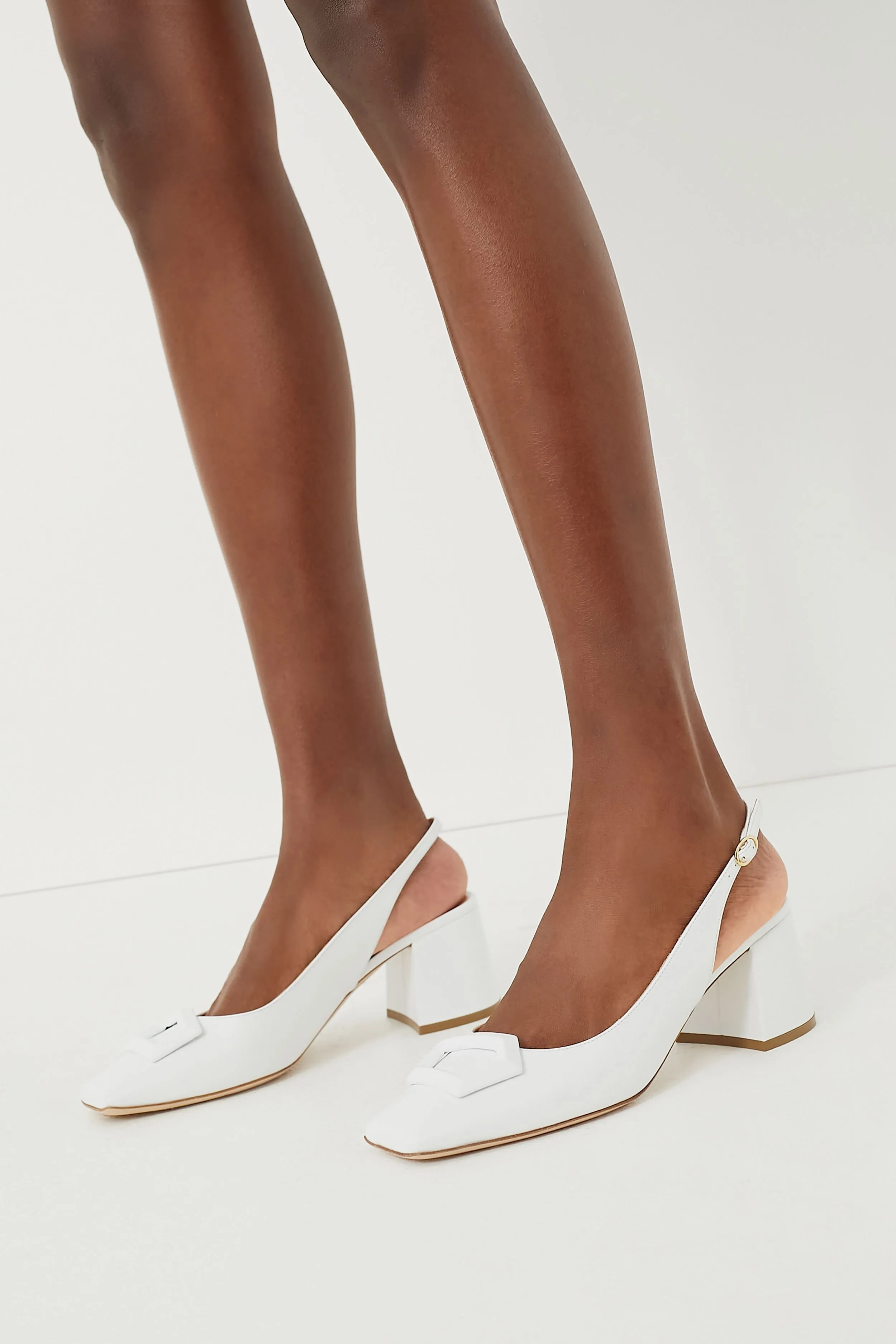 White Naplak Myola Heels