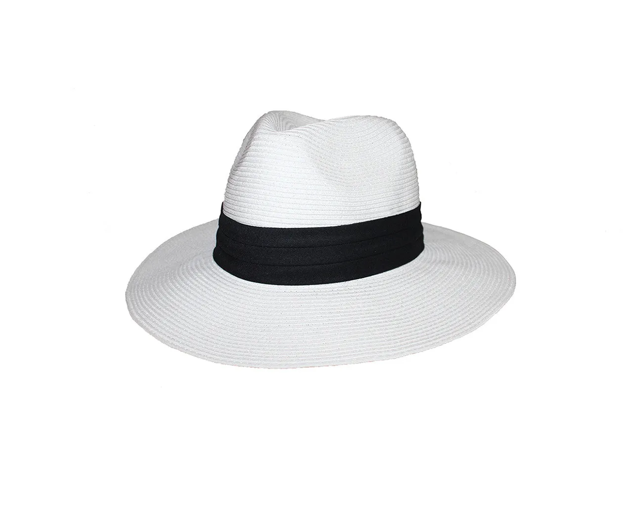 White Panama Fedora Style Hat - The Vacationer