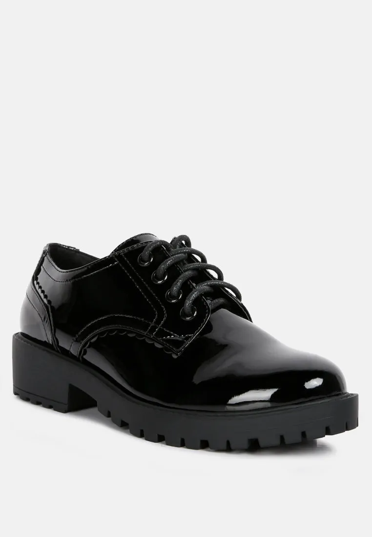 Whittle Patent Lace Up Derby Shoes