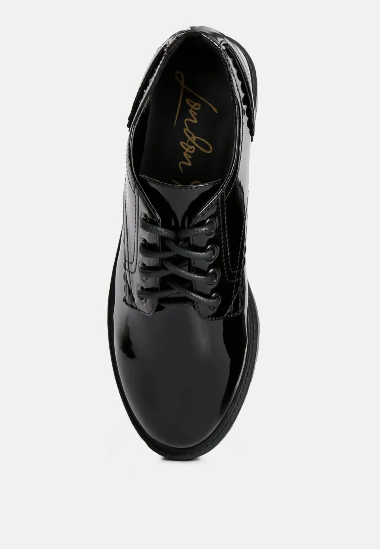 Whittle Patent Lace Up Derby Shoes