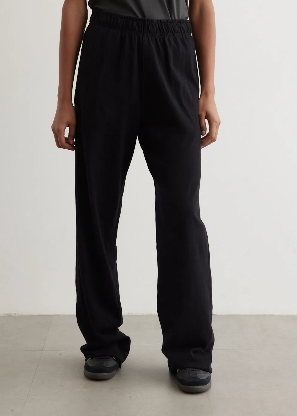 Wide Leg Double Jersey Pants