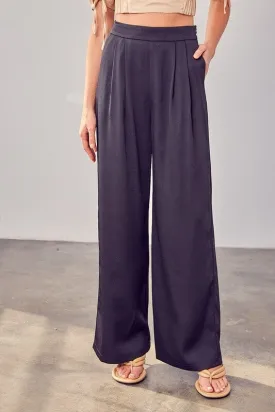 Wide Leg Pants - Black