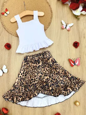 Wild At Heart Leopard Wrap Skirt Set