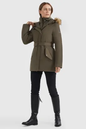 Winter Parka Jacket with Adjustable Belt