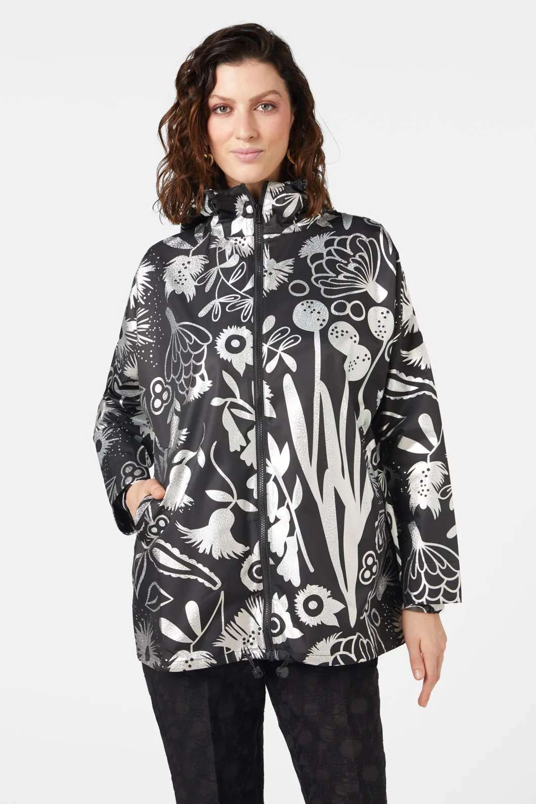 Winter Waratah Glitter Raincoat