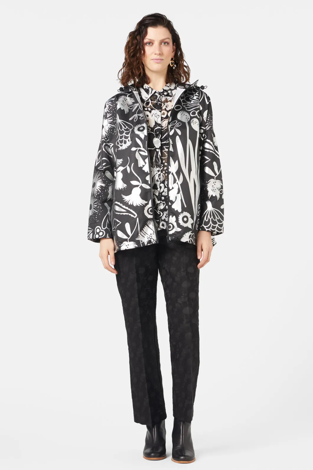 Winter Waratah Glitter Raincoat