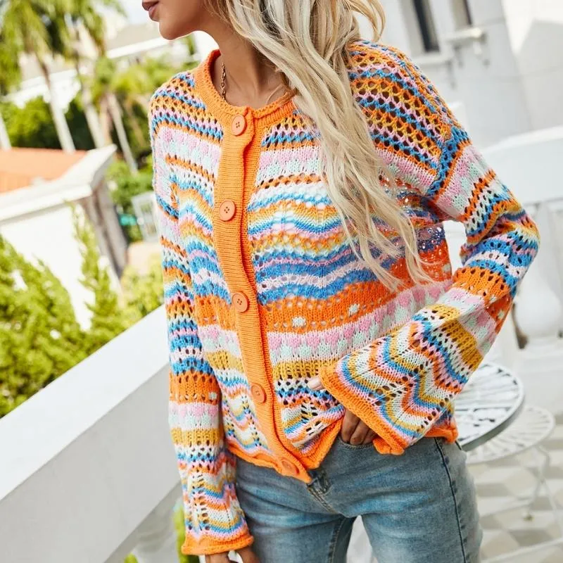 Woman Crochet Knitted Sweater