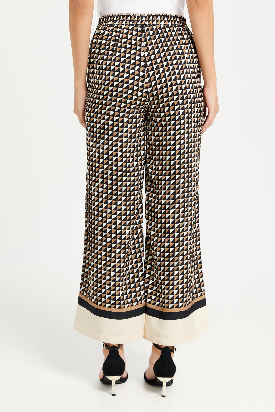 Women Assorted Border Printed Trouser