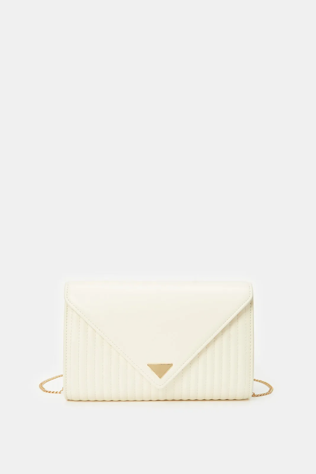 Women Beige Embellished Envelope Bag