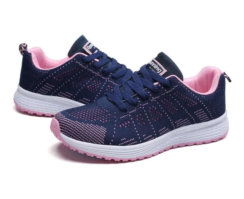 Women Casual Shoes | Fashion Breathable | Walking Mesh Flat | Gym Sneakers Women | Vulcanized Shoes White Female Footwear