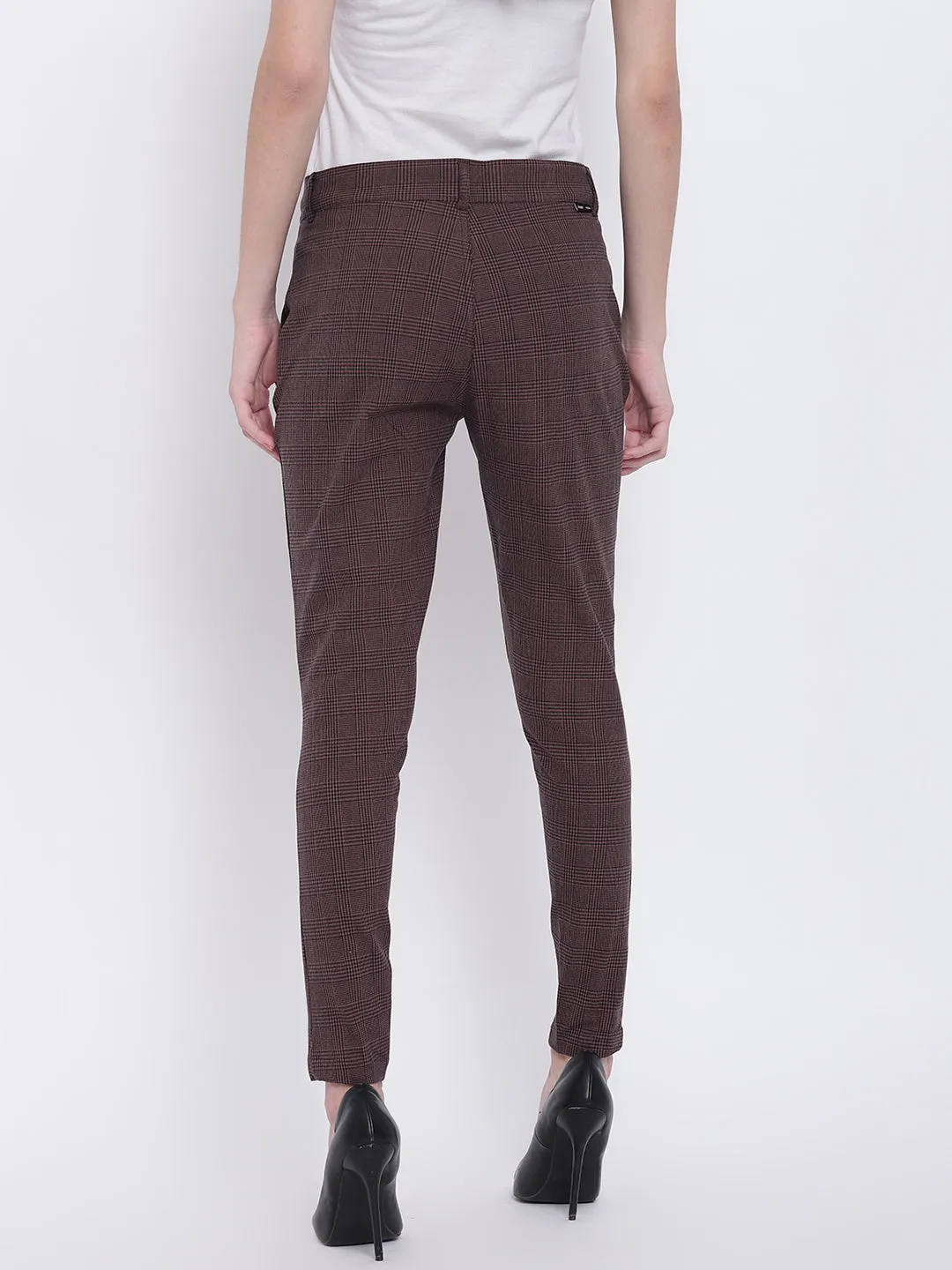 Women Coffee Brown Casual Trousers