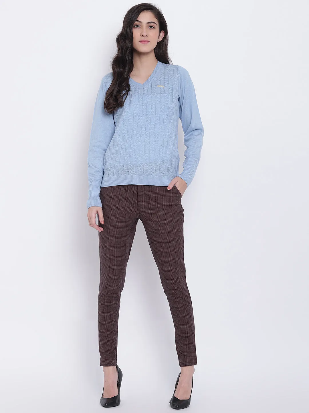 Women Coffee Brown Casual Trousers