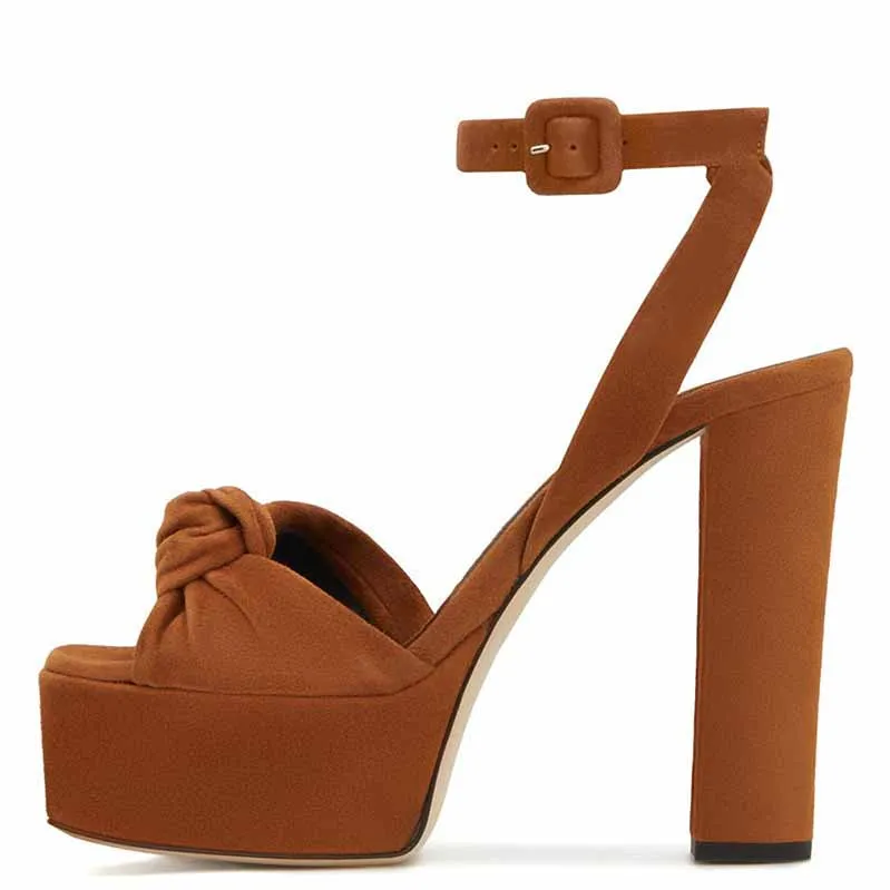 Women Peep Toe Ankle Strap Platform Sandals Wedges Shoes