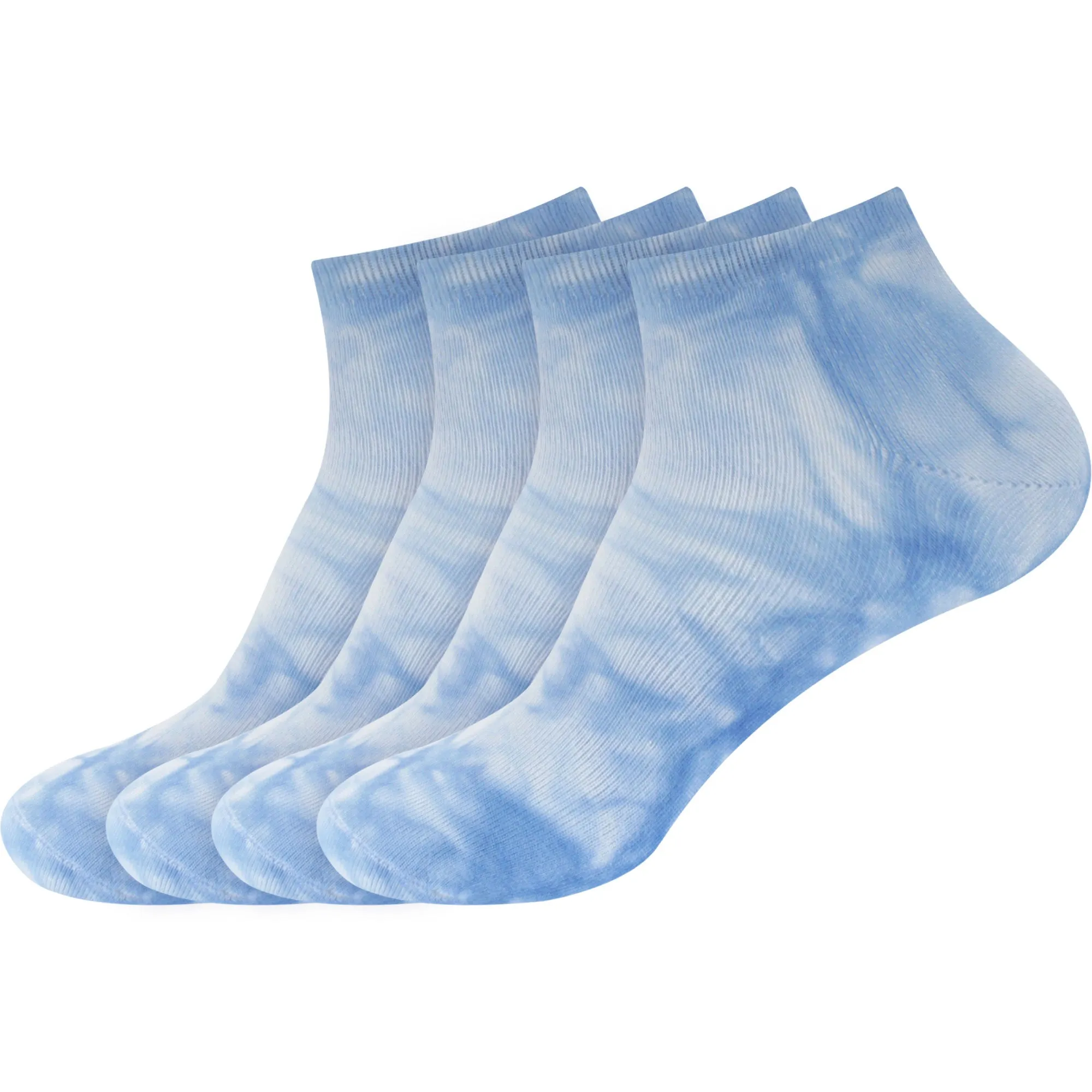 Women's Bamboo Fiber Tie Dye Ankle Socks, 4 Pairs