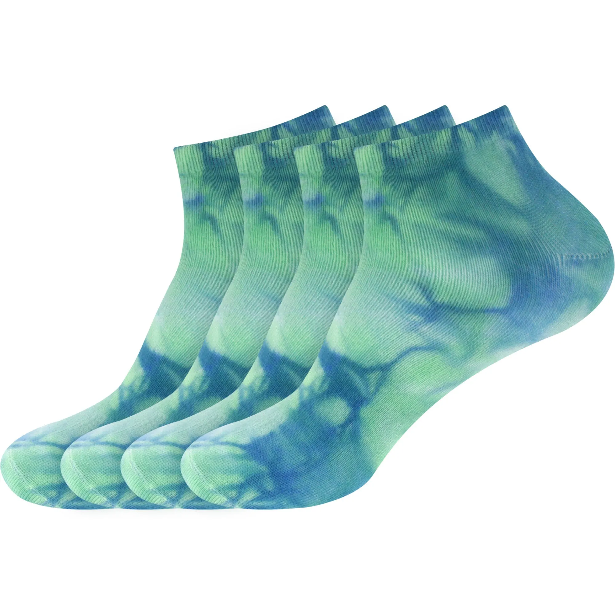 Women's Bamboo Fiber Tie Dye Ankle Socks, 4 Pairs