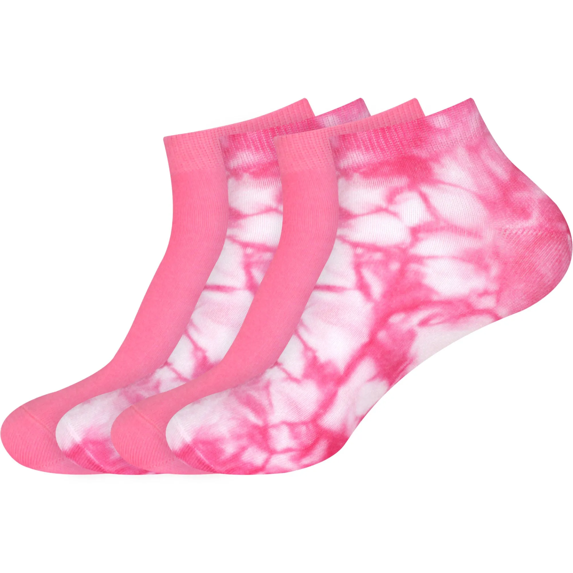 Women's Bamboo Fiber Tie Dye Ankle Socks, 4 Pairs