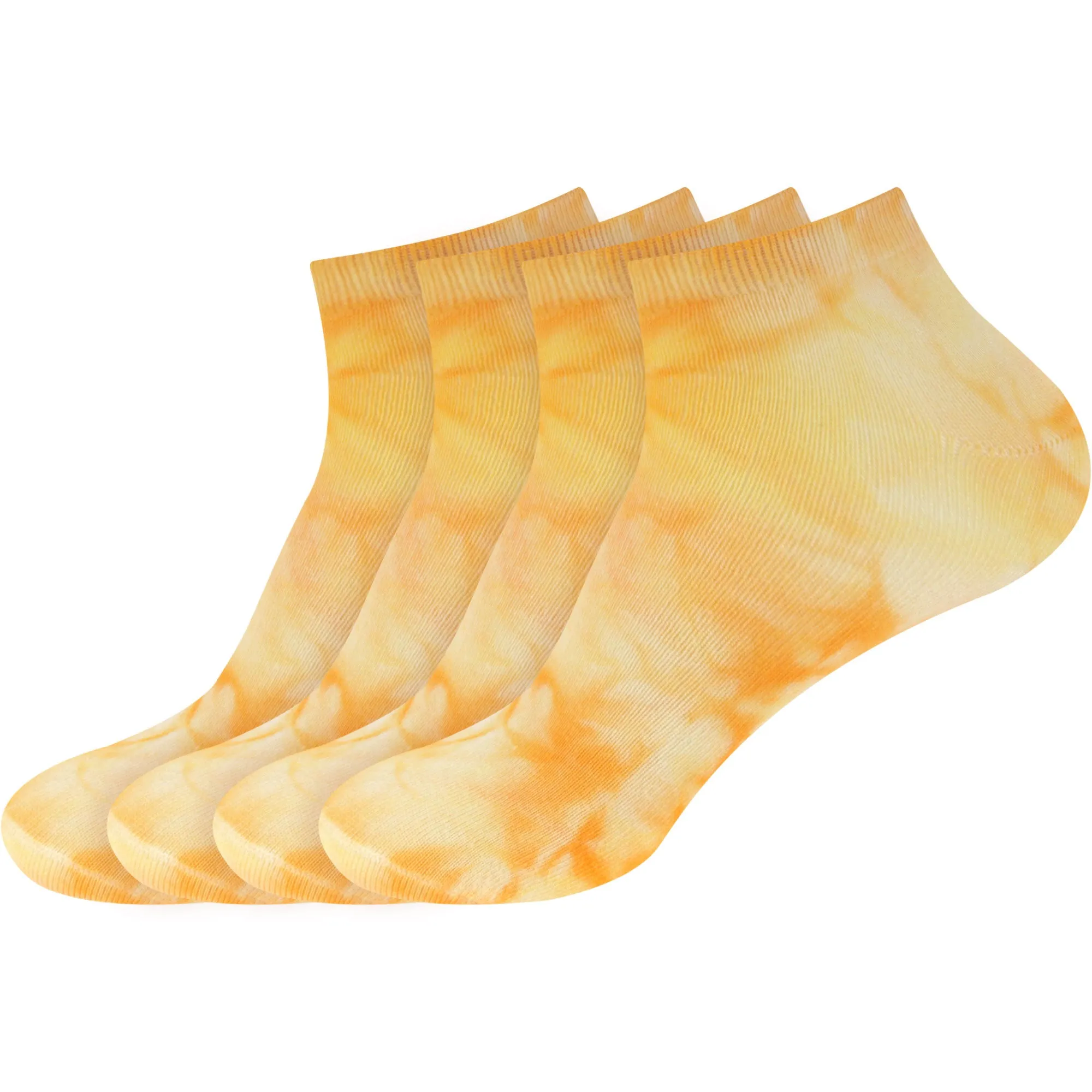 Women's Bamboo Fiber Tie Dye Ankle Socks, 4 Pairs