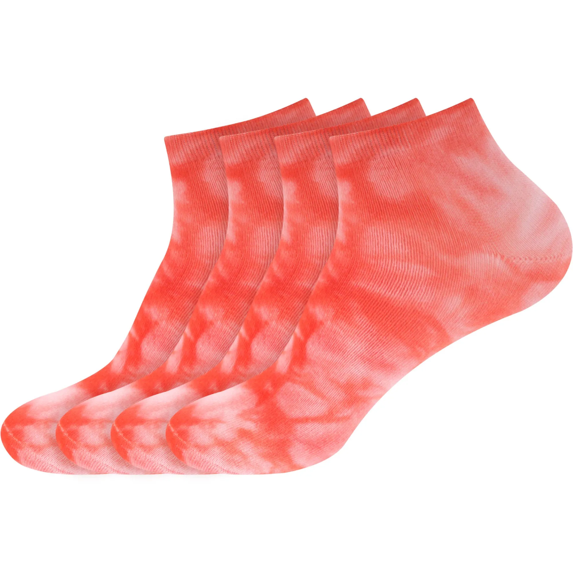 Women's Bamboo Fiber Tie Dye Ankle Socks, 4 Pairs