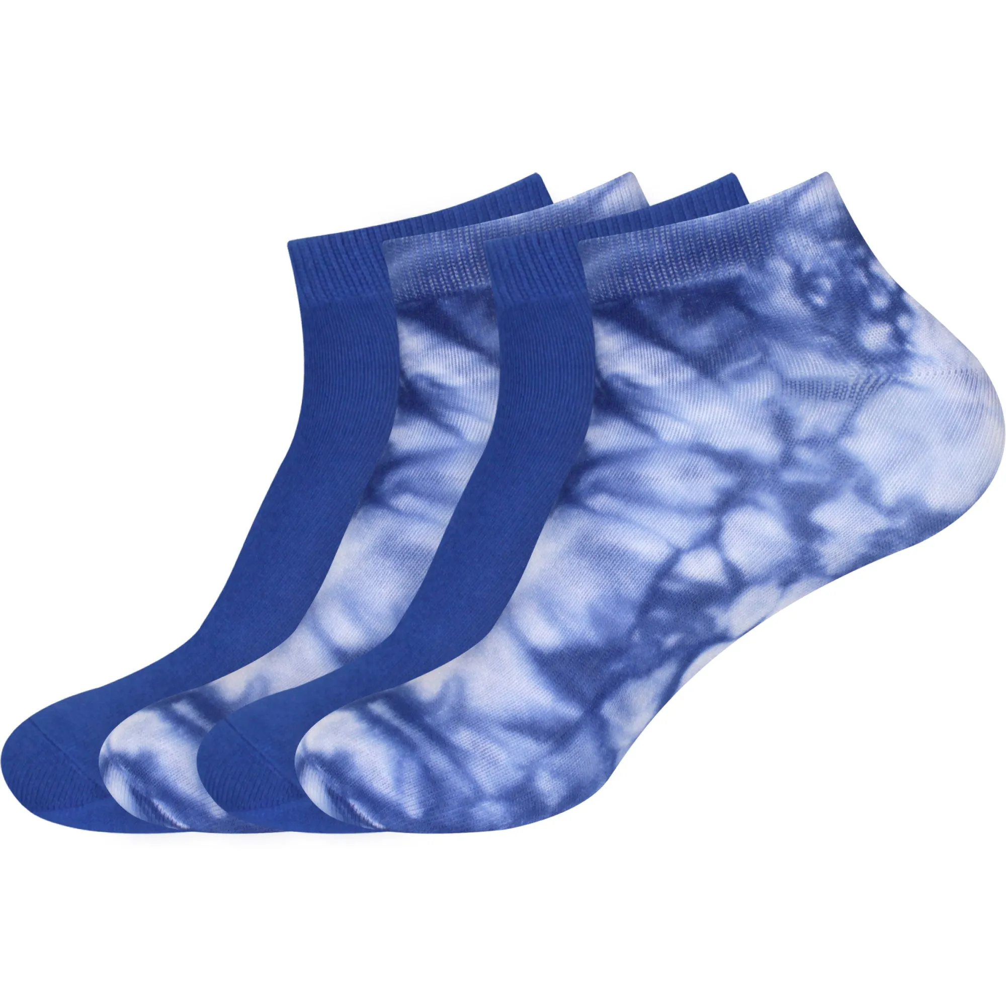 Women's Bamboo Fiber Tie Dye Ankle Socks, 4 Pairs