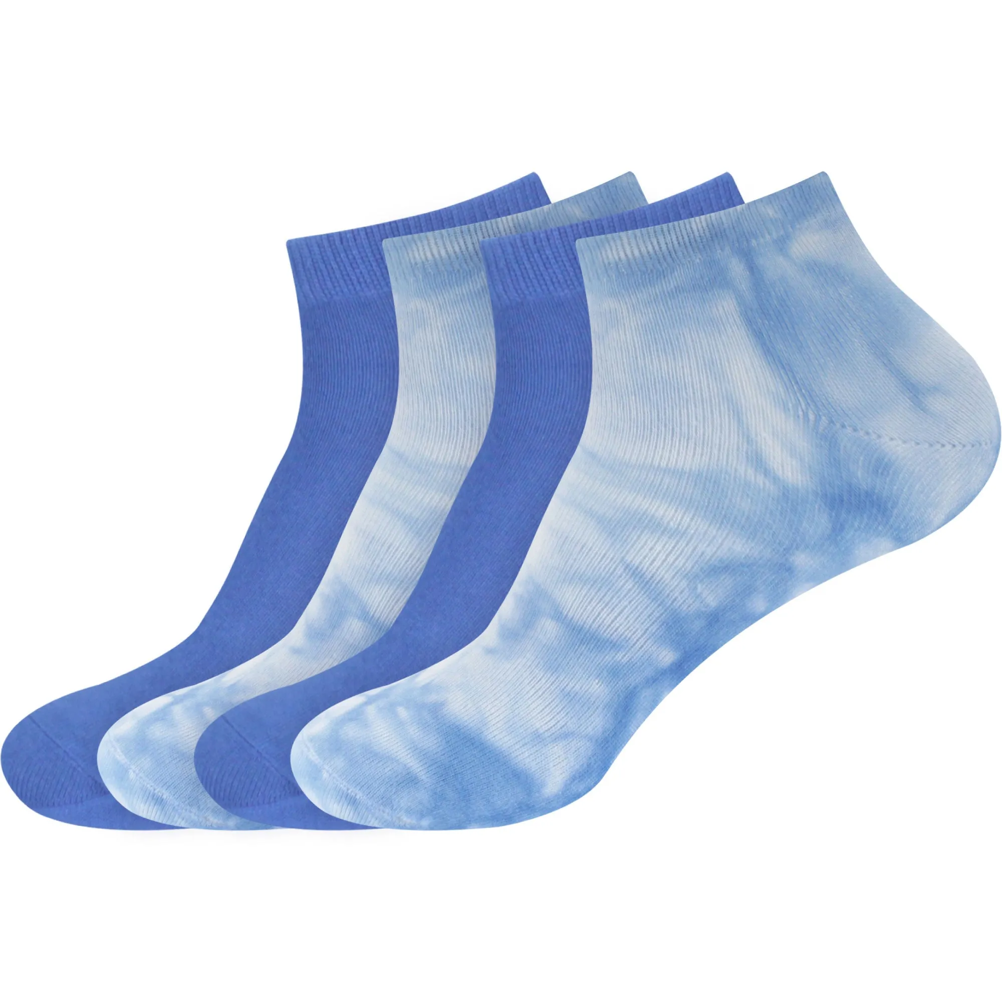 Women's Bamboo Fiber Tie Dye Ankle Socks, 4 Pairs