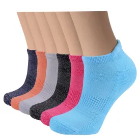 Women's Bamboo Running Socks | Low-cut Ankle Length | 6 Pack