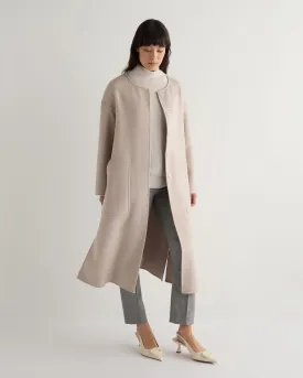 Women's Dylan Round Neck Coat Snow Grey