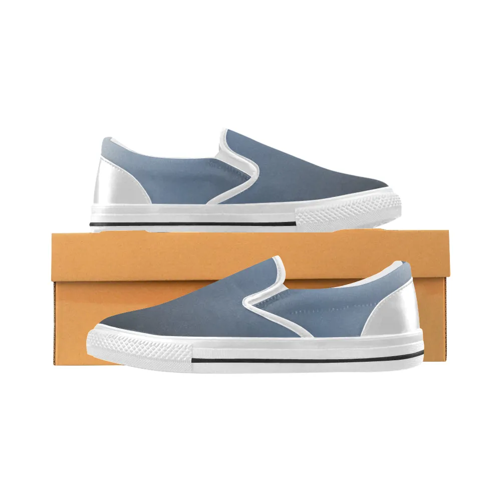 Women's Gradient Grey Solids Print Slip-on Canvas Shoes