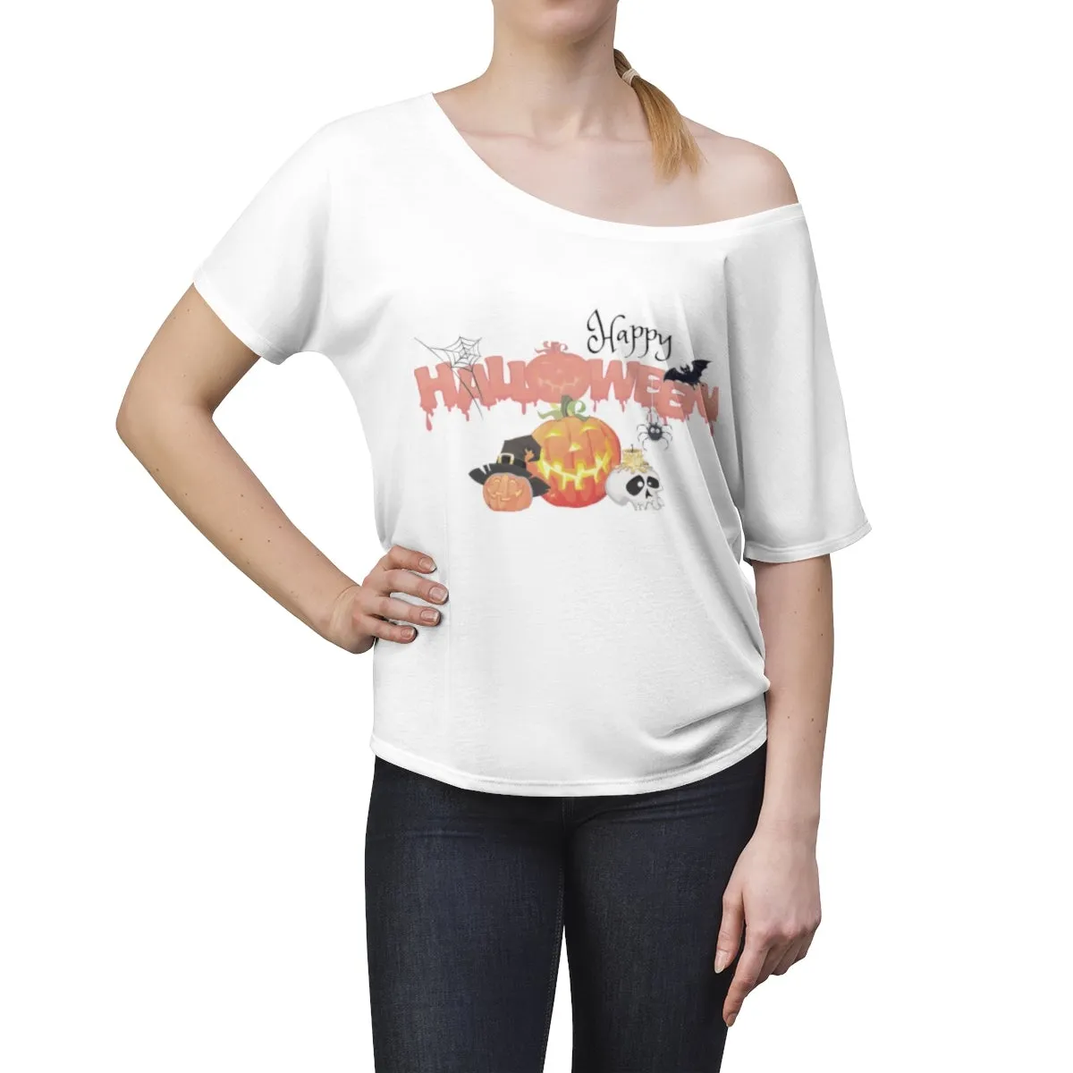 Women's Halloween Top Off The Shoulder Tee