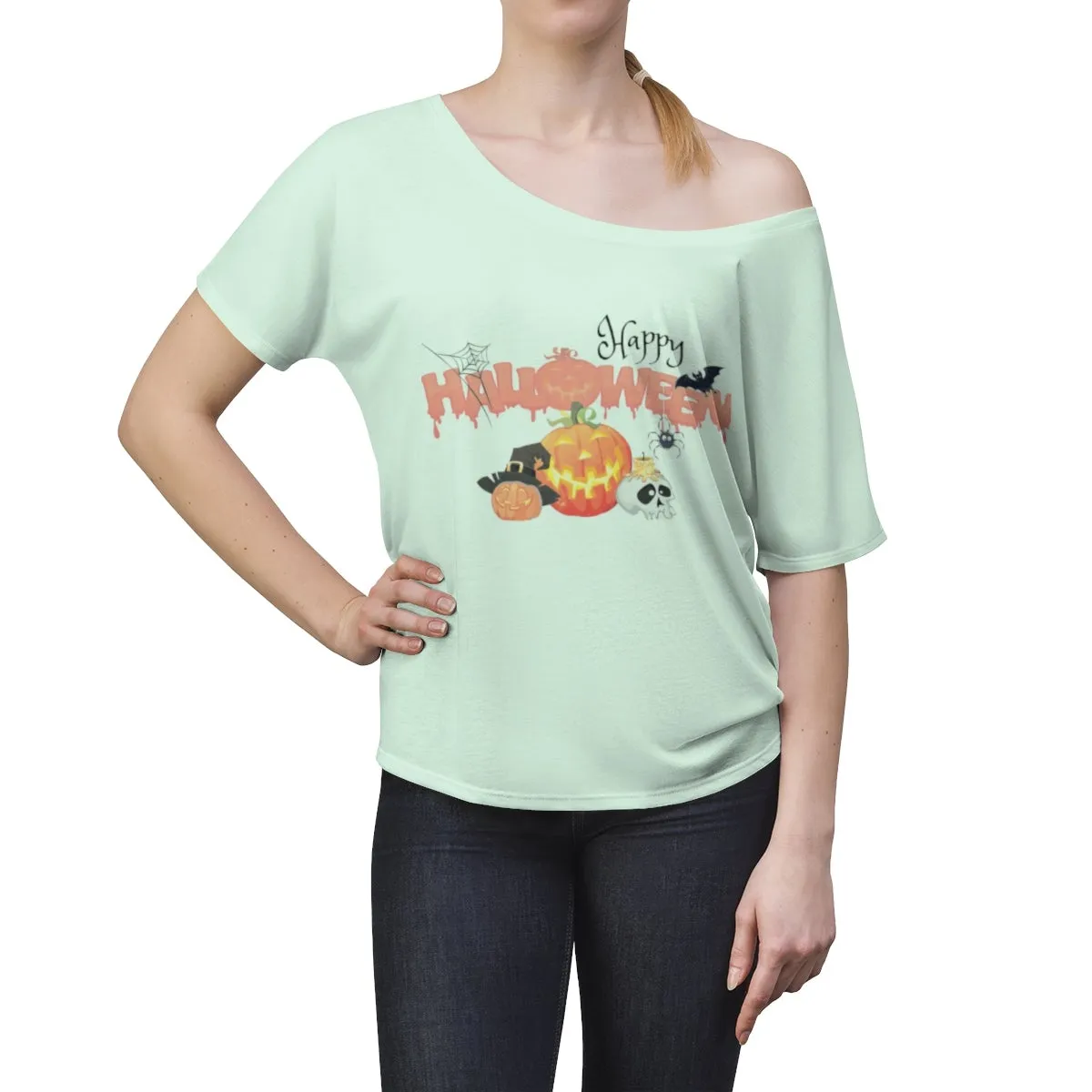 Women's Halloween Top Off The Shoulder Tee