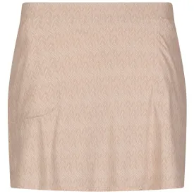 Womens Herringbone Print Sally Trim Skort Camel - AW24