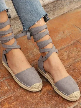 Women's Lace Up Espadrilles By Liv and Mia