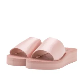 Women's Pink Comfortable Wedge Slide Sandals