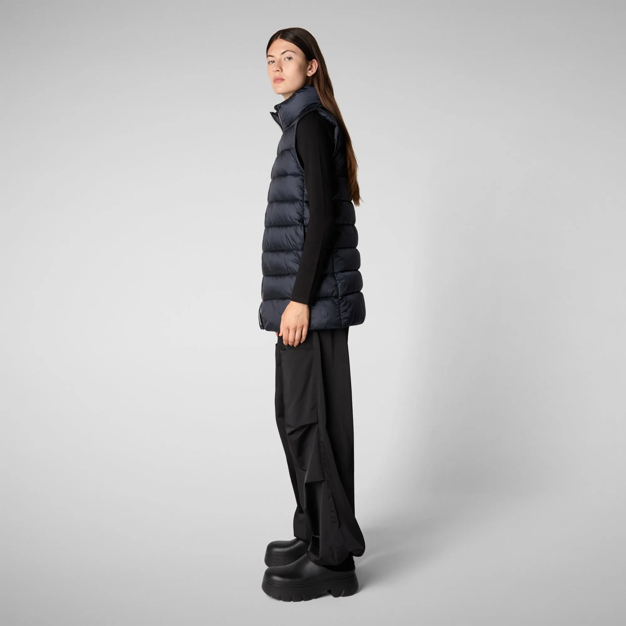 Women's quilted vest Coral in BLUE BLACK