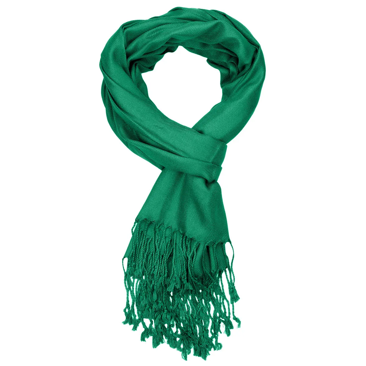 Women's Soft Solid Color Pashmina Shawl Wrap Scarf - Irish Green