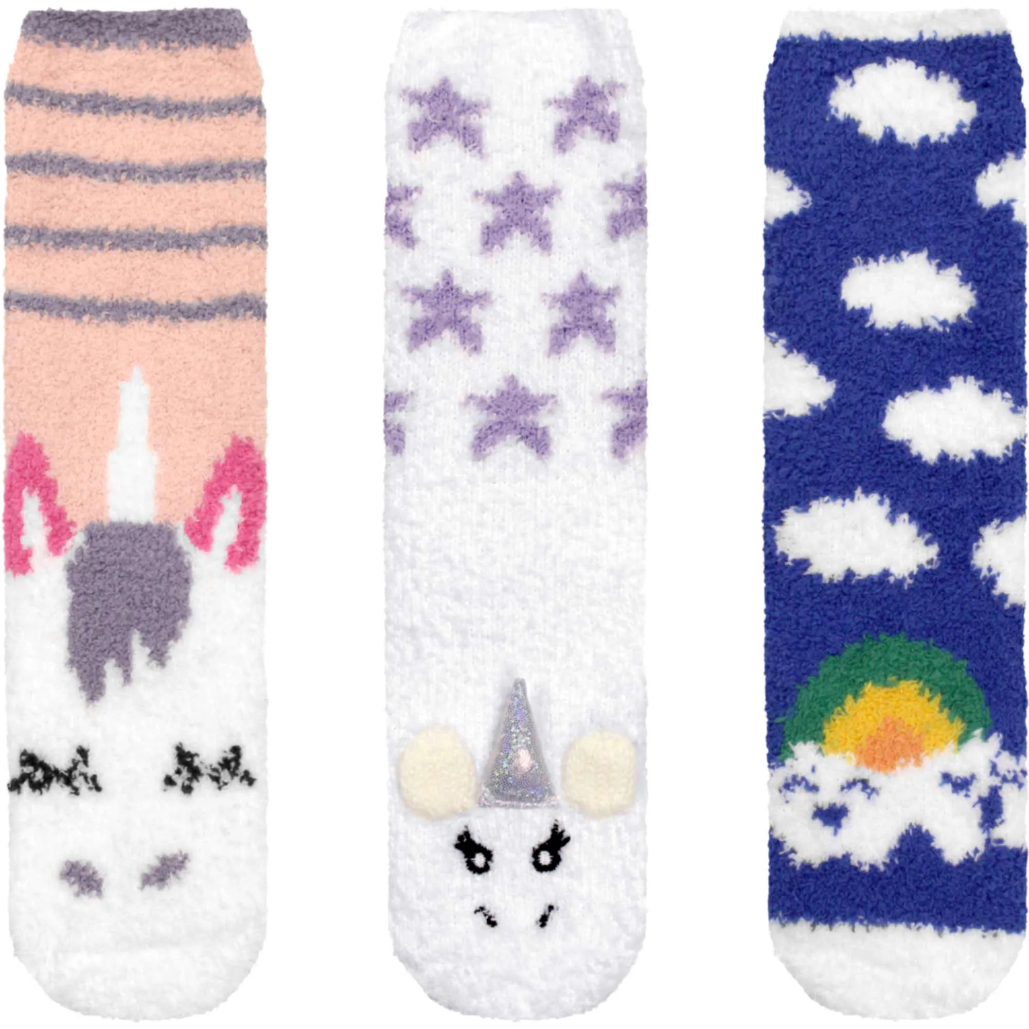 Women's Soft Warm Fuzzy Furry Cozy Unicorn Series Crew Socks, Assortments